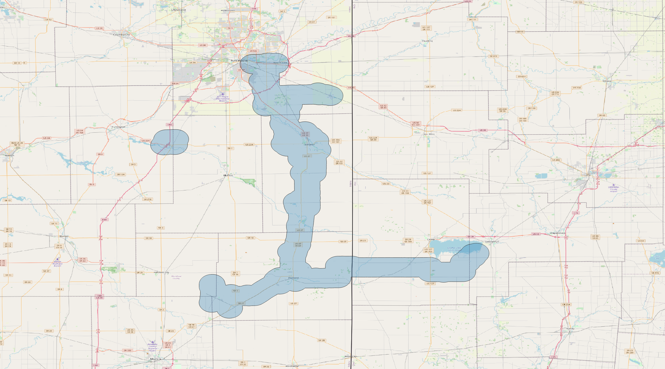 CFS Coverage Area Map